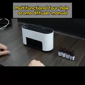 Multifunctional Waterless Four Nozzles Essential oil Aroma Diffuser with Bluetooth Music Speaker