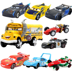 Disney | IN STOCK Disney Pixar Cars 3 Lightning McQueen Francesco Jackson Storm 1:55 Metal Model Racing Car Toys Childrens Birthday Gift
