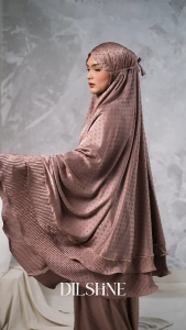 DILSHINE - Mukena Dewasa 2in1 Laser cut Silk Uragiri Seraphine