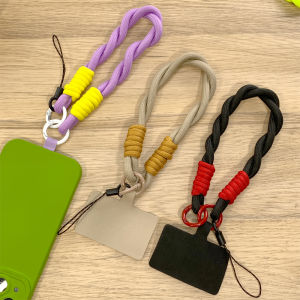Trendy Short Phone Strap Handheld Anti-Loss Phone Case Wristband USB Flash Drive Strap Durable No Charging Obstruction Double Buckle Keychain