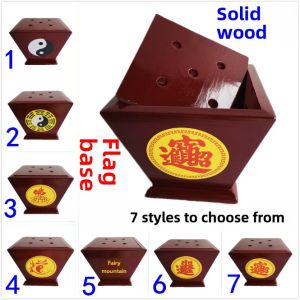 Taoist Supplies Five Dragon Flag Taoist Dharma-Vessel Ling Flag Base Small Bucket Eight-Diagram-Shaped Appetizer Bucket Buddha Fairy Flag Stand Large