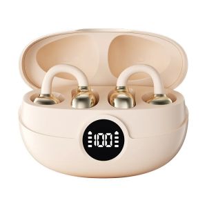 Clip‑On Wireless Earphones Hi‑Fi Audio Noise Reduction Headphones Digital Battery Indicator Long Playtime Built‑in Microphone