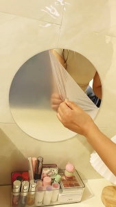 20/30ซม สติ๊กเกอร์กระจกติดผนังอะคริลิกทรงกลมขนาด / กระจกติดผนัง DIY แบบมีกาวในตัว / สติ๊กเกอร์กระจกนิ่ม 3 มิติ HD / กระจกตกแต่งเคาน์เตอร์ห้องน้ำ