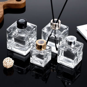 Empty Reed Diffuser Bottle Diffuser Glass Decoration Bottles Silver Gold Cap with Stick