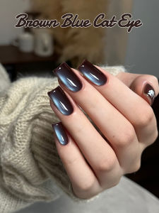 1pcs TC 2025 New Blueberry Cat Eye Gel Nail Polish Whitening Grape Purple Glass Beads Pearlescent High Magnetic Powder Nail Art