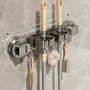 youqin | Wall Mounted Hanging Clip for Brooms and Mops Easy Install No Drilling Required
