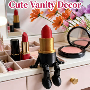 2026 Hot Sale 3D Printed Lipstick Figurine Decorative Ornament for Home Office Makeup Table Shelf Gift for Girls Women