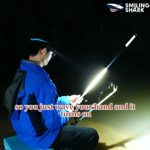 SMILING SHARK LED*3 Headlight Induction Fishing Light 4Mode White Light Type-c Rechargeable Work Head Lamp Waterproof Outdoor Camping Lighting TD0255