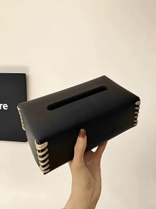 JIFANPAUL | Leather Roman Weave Paper Towel Box High-end Luxury