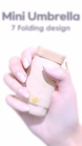 324 ร่มพกพาขนาดเล็กสำหรับผู้หญิง ป้องกันรังสียูวี พับได้ 7 ร่ม กันลม แข็งแรง ขนาดเล็ก น่ารัก พับได้