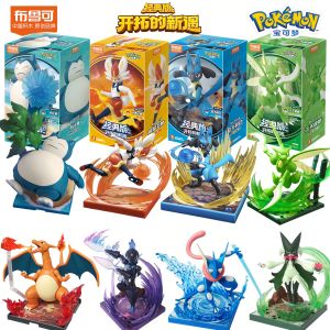Blokees Original Pokemon Pikachu Eevee Charmander Charizard Greninja Meowscarada Ceruledge Cartoon Characters Building Block Toy