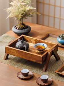 Traditional Chinese Wooden Tea Tray Dry Pounding Small Tea Table Tea Room Tea Cup Tea Set Storage Tray Solid Wood Tea Tray