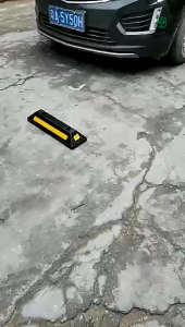 A pair of rubber car stoppers for parking positioning parking buffering and blocking
