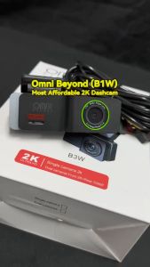 Dashcam kereta OMNI BEYOND B1W 2K Dashcam Depan DVR 1440P Dash Cam Perakam Kereta