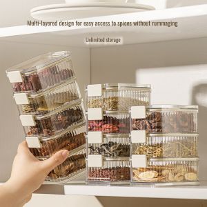 Food Grade Sealed Jars Gra Beans Storage Jars Kitchen Supplies Organizer Nuts Spice Storage Jars