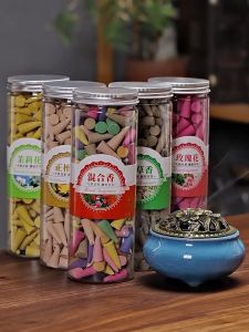 200Pcs塔香 香薰 熏香 天然檀香 静心 沉香粒 檀香粒 Mixed Natural Incense Cones Sandalwood Lavender Tower Incense Burner