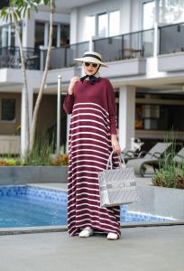 (9) RAFIKA RALIN Baju Dress Knit Wanita Muslim Raline Dress By Rafika. Nazra Sha