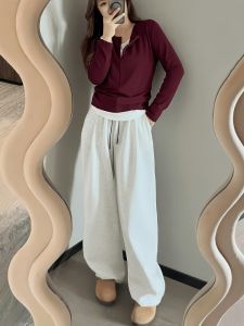 High Waist Loose Wide Leg Pants Womens Casual Loose Fit plus Size Pear Shape Body Conceal Hip Slimming Sweatpants