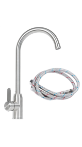 Vòi rửa chén nóng lạnh Inox 304 xoay tròn Hobby home decor CRC5 có dây