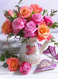 ชุดงานปักครอสติชภาพปักเพชรแบบทำมือชุดภาพโมเสคปักเพชรเพชรกลมเต็มกุหลาบของขวัญการตกแต่งบ้าน5D