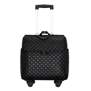 Travel Luggage Net Red Trolley Case Leather Case Female Boarding Bag Universal Wheel Lightweight Luggage Zipper Travel Bag 18-Inch