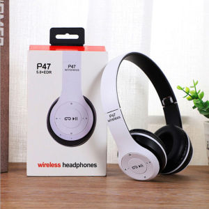 -Stereo P47 Headset 5.0 Bluetooth Headset Folding Series Wireless Sports Game Headset for iPhone ..