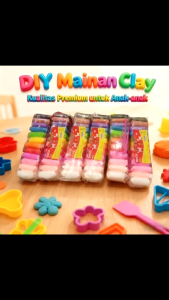 Clay Set 10 Pack Mainan Edukasi - Plastisin Lilin 12 Pcs/ Pack + Gratis Pisau