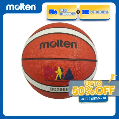 Molten B7G2000-PBA Basketball Size 7 with 12 Panel / 2-tone Design Premium Rubber Cover and PBA Logo (Orange/Ivory)