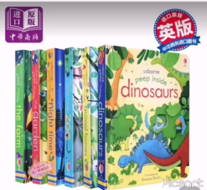 Usborne Peep Inside Lift Flap Board Book 偷偷看里面 英文原版3D立体洞洞翻翻书儿童早教启蒙科普认知 JW Happy Store