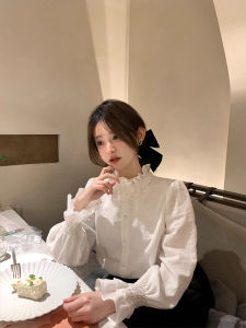 Áo Sơ Mi Trắng Nữ Mùa Xuân Mới Phong Cách Đầu Xuân Nhỏ Hương Thơm Áo Lót Áo Lót Bên Trong Áo Lót Mùa Thu Đông