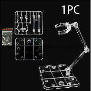 Clear Action Figure Display Stand – Assemble Able Model Support Base for HG/RG/SD/SHF Gundam