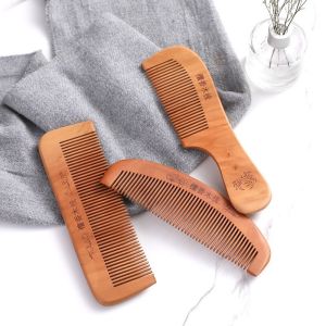 Natural Cherry Wood Comb Popular Online Model Hair Loss Prevention Massage for Men And Women Home Use Wooden Handle