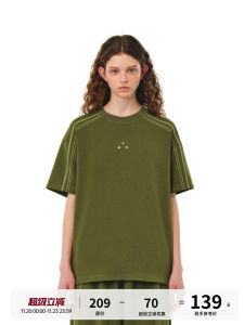 FPA Sport Casual Short Sleeve T-Shirt Loose Fit Heavyweight Summer Couples Leisure Half Sleeve mid Sleeve National Trend