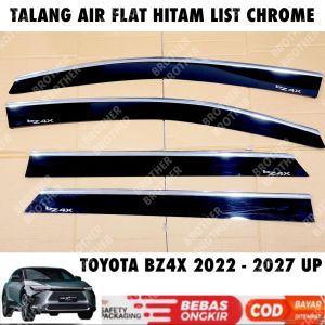 Talang Air Toyota BZ4X 2022 2023 2025 2026 2027 Side Visor Flat Hitam List Chrome