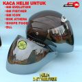 Kaca/ Visor untuk helm GM Fighter, GM Evo, GM Evolution, GM Icon, NHK R7 dll. 