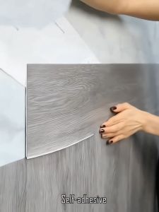 Self-Adhesive Wood Grain Floor Tiles: Easy to Install Durable for Kitchen & Bedroom Wear-Resistant for DIY Home Decor