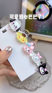 Sanrio Love Hair Clip 🎀 闪光果冻三丽鸥爱心抓夹 Klip Rambut Comel Aksesori Rambut Kartun Kuromi Cute Girl Baby Cartoon Child Hair Pin