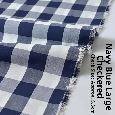 Thick Cotton-blend Canvas Fabric Color-woven Plaid Stripes