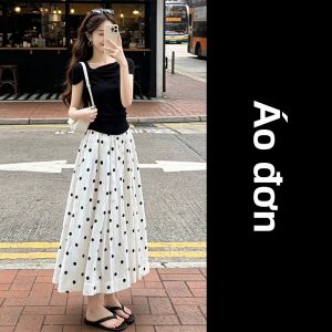 Homecore | Đầm Maxi Mùa Hè Phong Cách Pháp Chấm Bi Đẹp