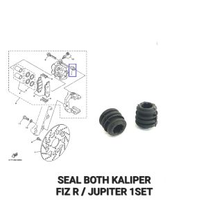 Seal Both Kaliper Fizr / Jupiter (Harga Per Set Isi 2) - Karet Sil Siel Boot Bot But Caliper Usus Cakram Yamaha Force 1 F1 Fiz F1z Fizr F1zr Scorpio RX King New Vega Old Lama Vega R Scorpio Z