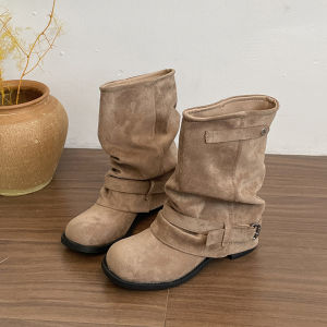 XUJIA | Thick Sole Coarse Heel Western Cowboy Ankle Boot