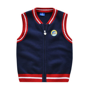 Áo Len Cardigan Dệt Kim Cho Bé Trai Bright Bear Baby Áo Khoác Mùa Xuân Thu Đa Năng Áo Vest Trẻ Em Áo Khoác Trẻ Em Áo Len Cardigan