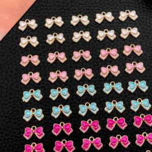 60 Cái/bộ Nơ Dễ Thương Quyến Rũ Hợp Kim Mặt Dây 6 Màu Sắc Cho DIY Làm Đồ Trang Sức-Bông Tai Vòng Cổ Vòng Tay Thủ Công Phụ Kiện