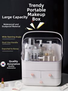 Dustproof Large Capacity Transparent Makeup Organizer Box