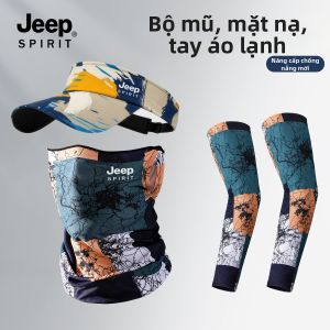 JEEP SPIRIT | Bộ Áo Tay Chống Nắng Bằng Vải Lụa Trơn và Mũ