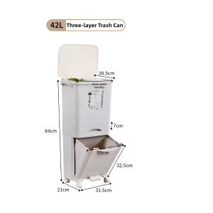 Press-top Wet and Dry Separation Waste Bin