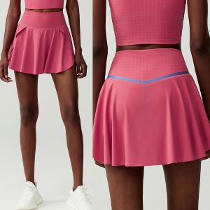 High Waist Breathable Anti-exposure Tennis Skirt with Pockets