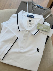 Shiny Pique Cotton Short Sleeve Polo Shirt Casual Anti-Wrinkle Mens Collared Top American Casual Quality Business Gentleman Style