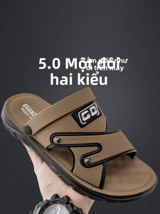 SHIPAILUO | Dép da nam đế dày đi biển mùa hè ngoài trời chống trượt chống mài mòn dép xăng đan thoáng khí đế bằng PVC