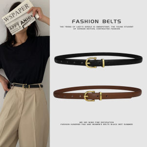 Vua Meigao Thắt Lưng Nữ Đơn Giản Phong Cách Hàn Quốc Slim Fit Vàng Vintage Da Bò Quần Jean Thắt Lưng Hợp Thời Trang Phù Hợp Với Học Sinh Đề Nghị